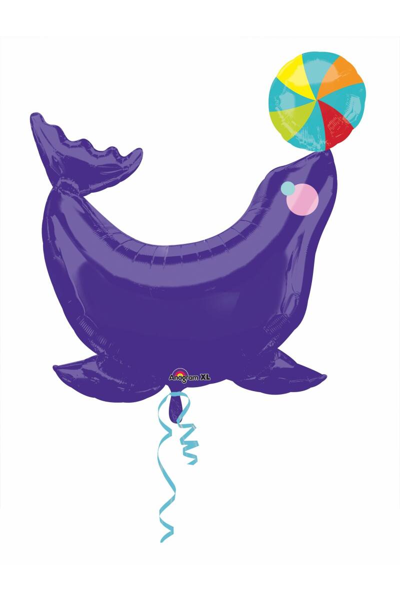 Circus Seal Super Shape Foil Balloon 28'' x 32'' (71cm x 81cm)