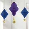 Eid Honeycomb Hanging Decorations - 3pk