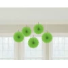 Green Paper Mini Fan Decorations 15.2cm - 5pk