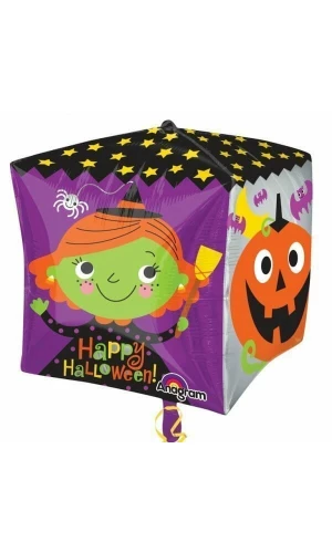 Halloween Characters Cubez Foil Balloon - 15" x 15" (38cm x 38cm)