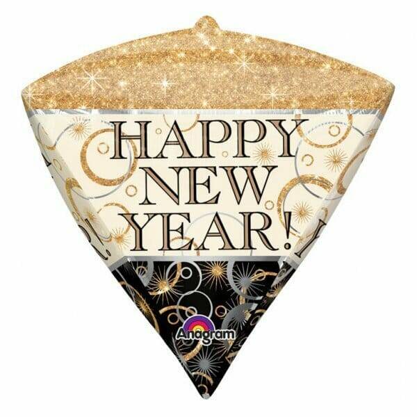 Happy New Year Diamondz Foil Balloon 15" x 17" (38cm x 43cm)