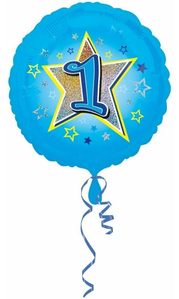 Blue Stars No. 1 Holographic (18'' Foil Balloon)