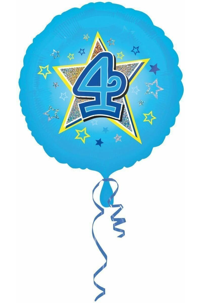 Blue Stars No. 4 Holographic (18'' Foil Balloon)