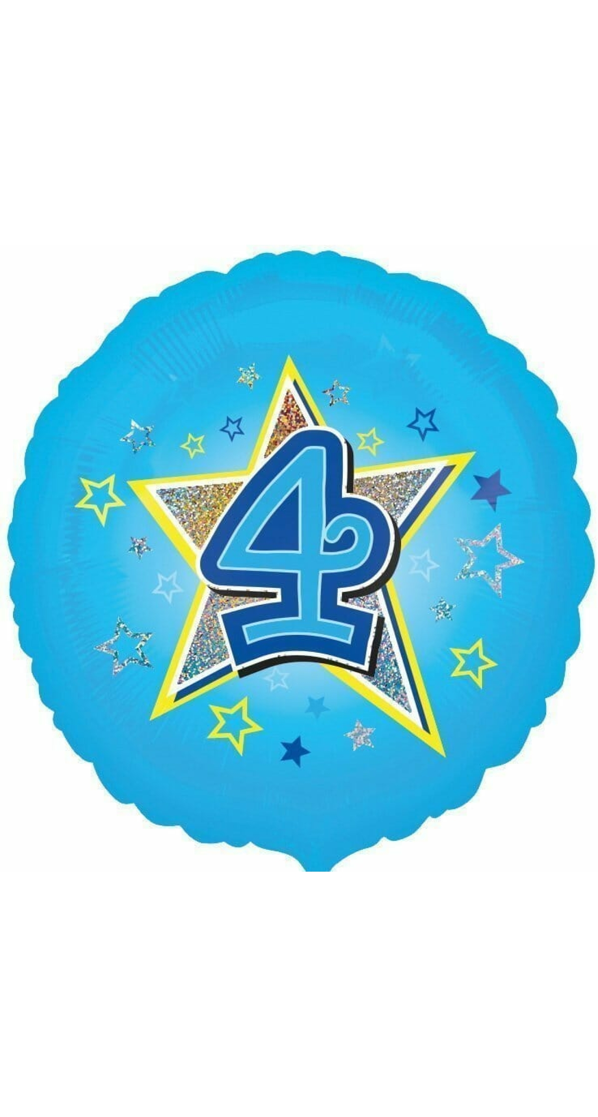 Blue Stars No. 4 Holographic (18'' Foil Balloon)