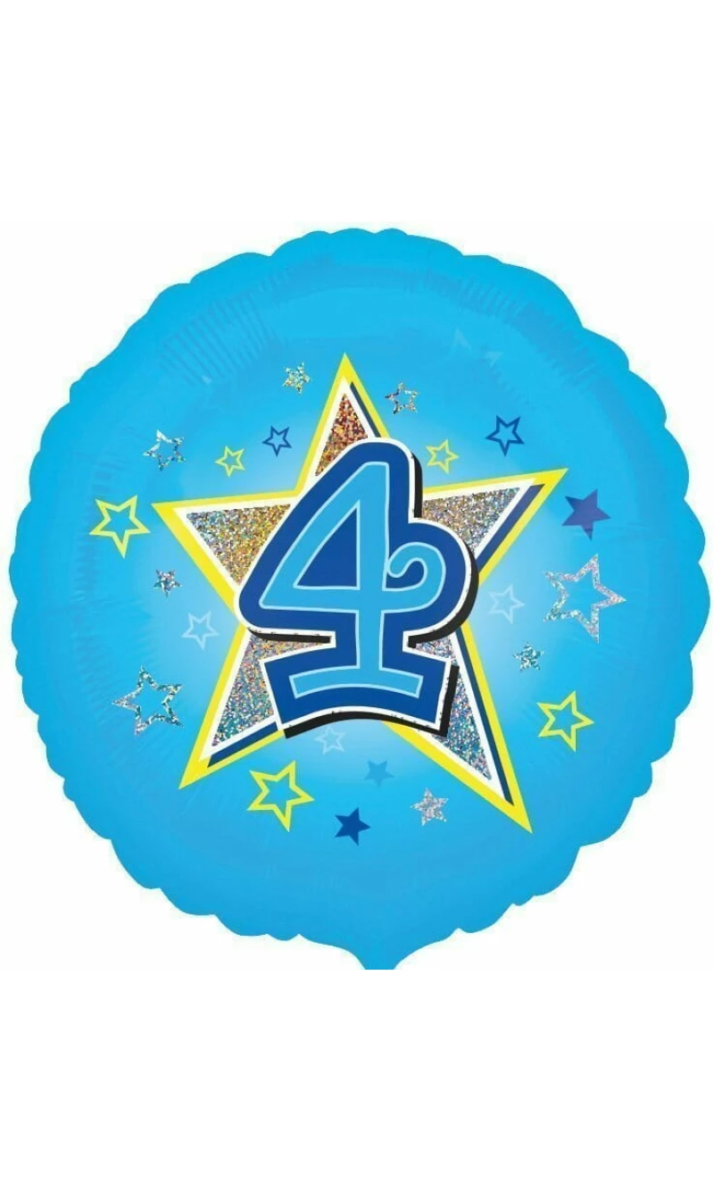 Blue Stars No. 4 Holographic (18'' Foil Balloon)