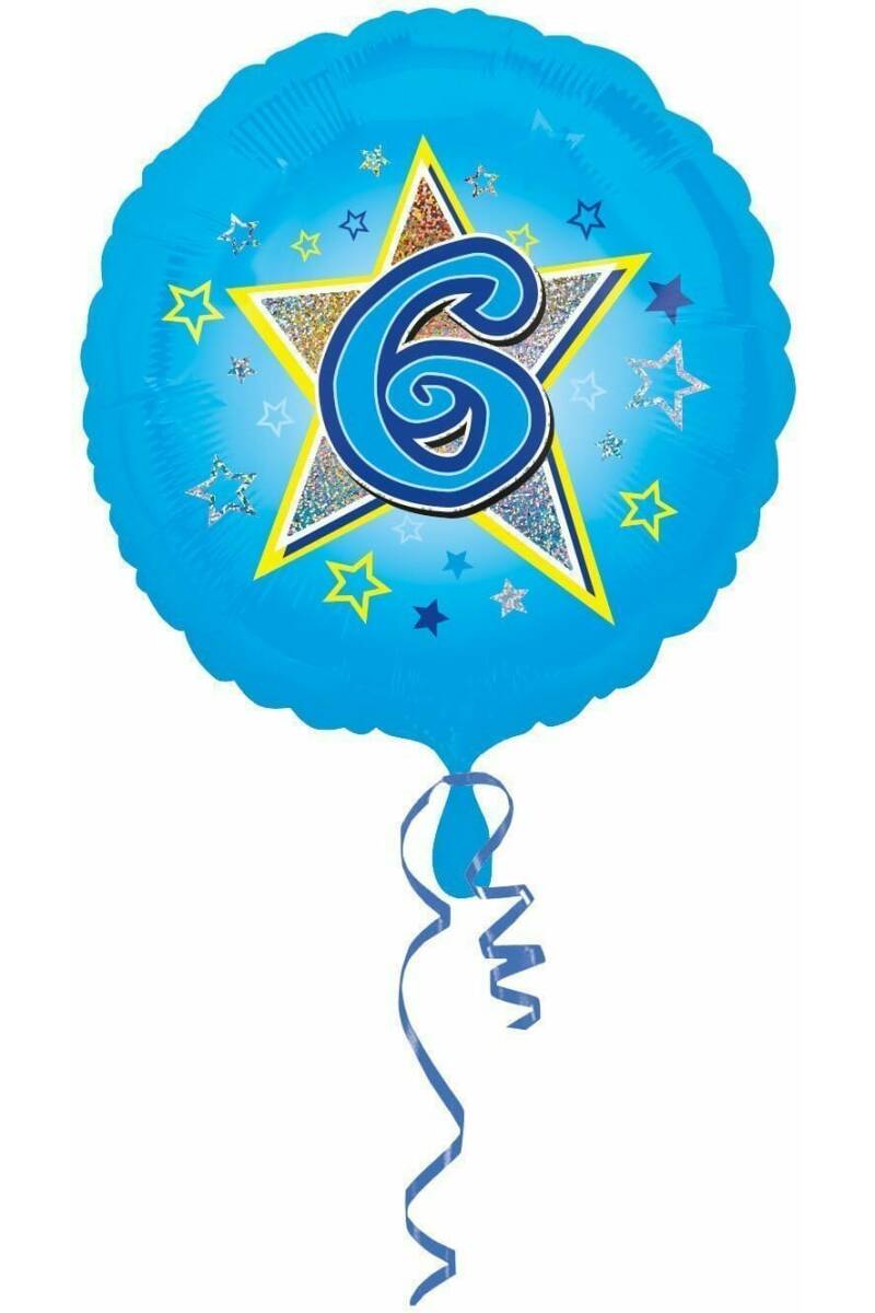 Blue Stars No. 6 Holographic (18'' Foil Balloon)
