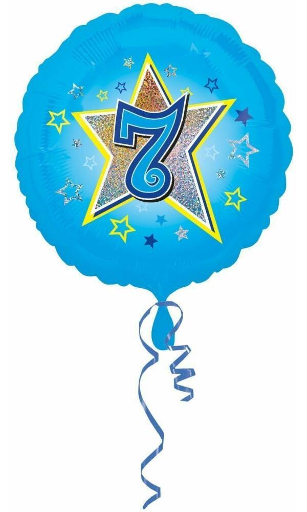 Blue Stars No. 7 Holographic (18'' Foil Balloon)