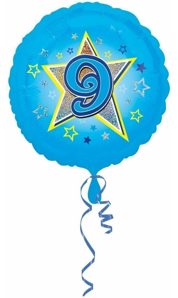 Blue Stars No. 9 Holographic (18'' Foil Balloon)