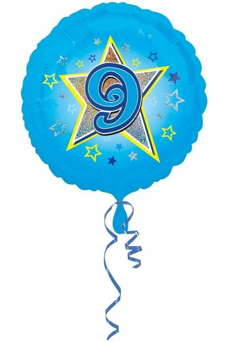 Blue Stars No. 9 Holographic (18'' Foil Balloon)