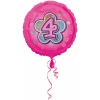 Pink Flowers No. 4 Holographic (18'' Foil Balloon)
