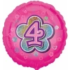 Pink Flowers No. 4 Holographic (18'' Foil Balloon)
