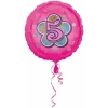 Pink Flowers No. 5 Holographic (18'' Foil Balloon)
