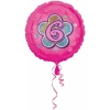 Pink Flowers No. 6 Holographic (18'' Foil Balloon)