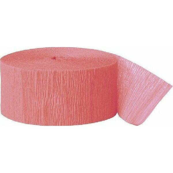 Crepe Streamer Coral (81ft) - 4.45cm x 24.6cm