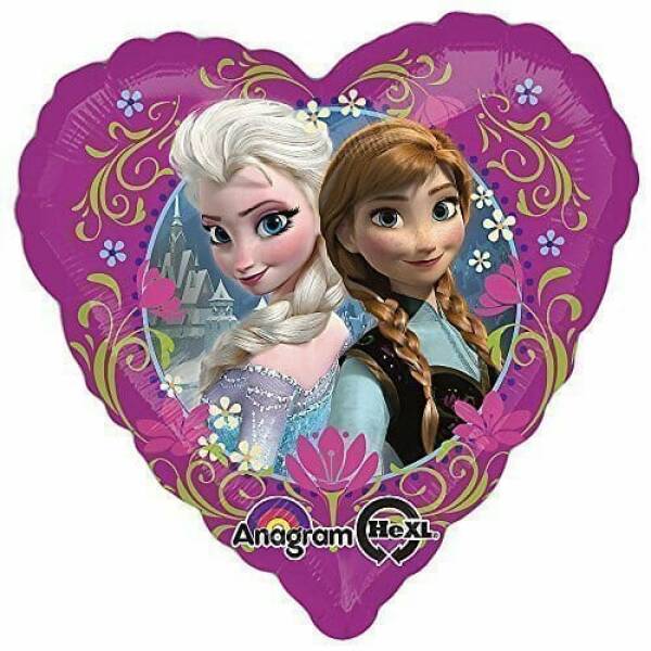 Frozen Elsa & Anna Heart Shaped Foil Balloon - 17" (43cm)