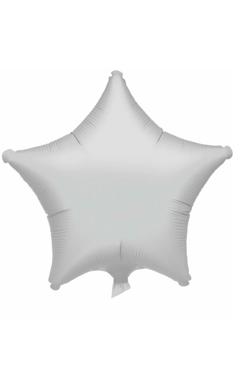 Metallic Silver Star Foil Balloon 18''