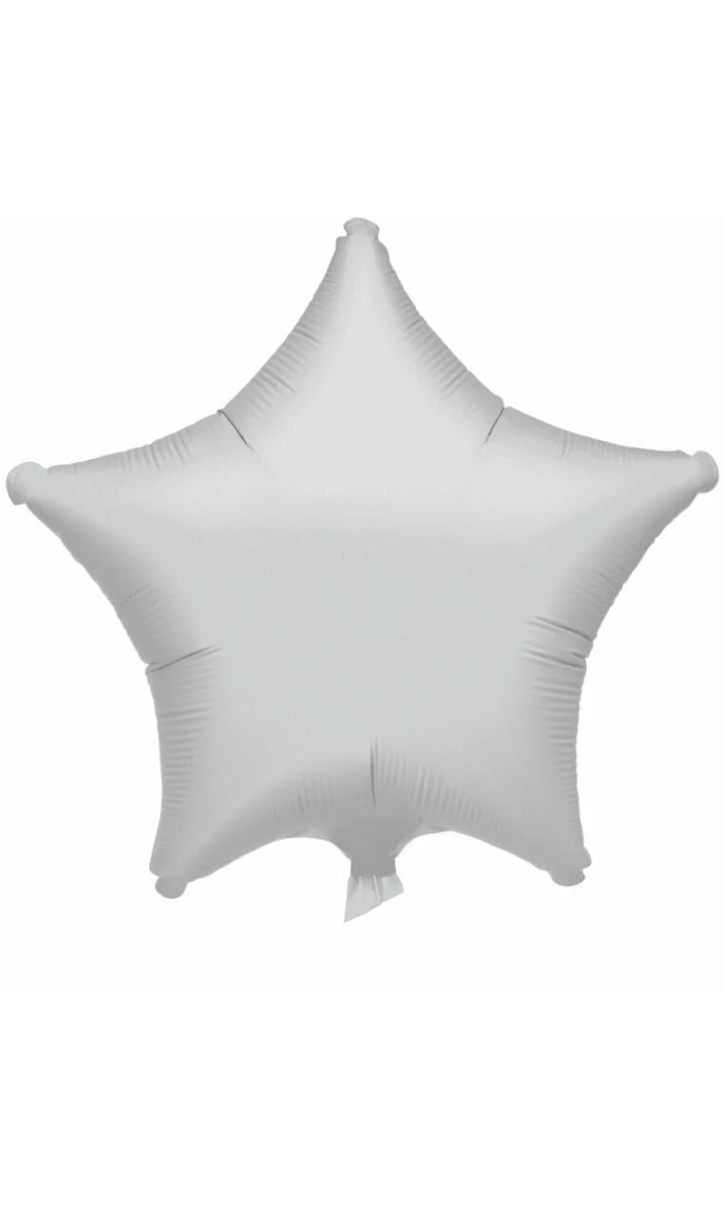 Metallic Silver Star Foil Balloon 18''