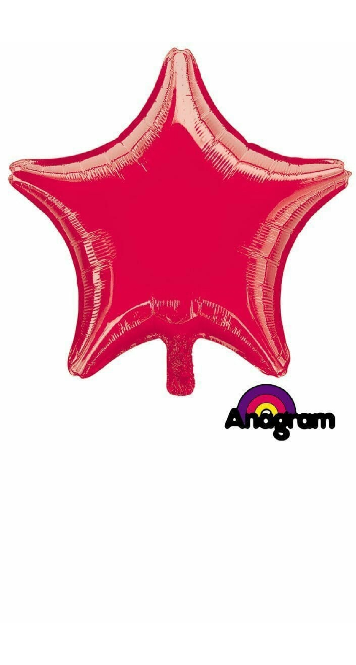Metallic Red Star Foil Balloon 18''