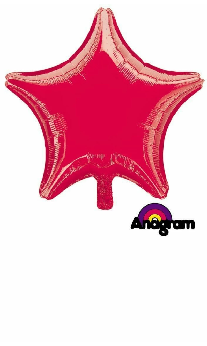 Metallic Red Star Foil Balloon 18''