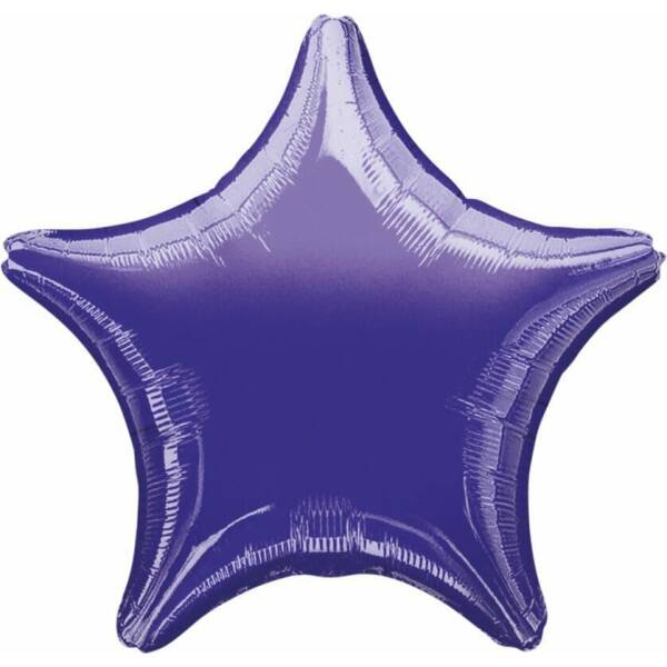 Purple Star Foil Balloon 19"