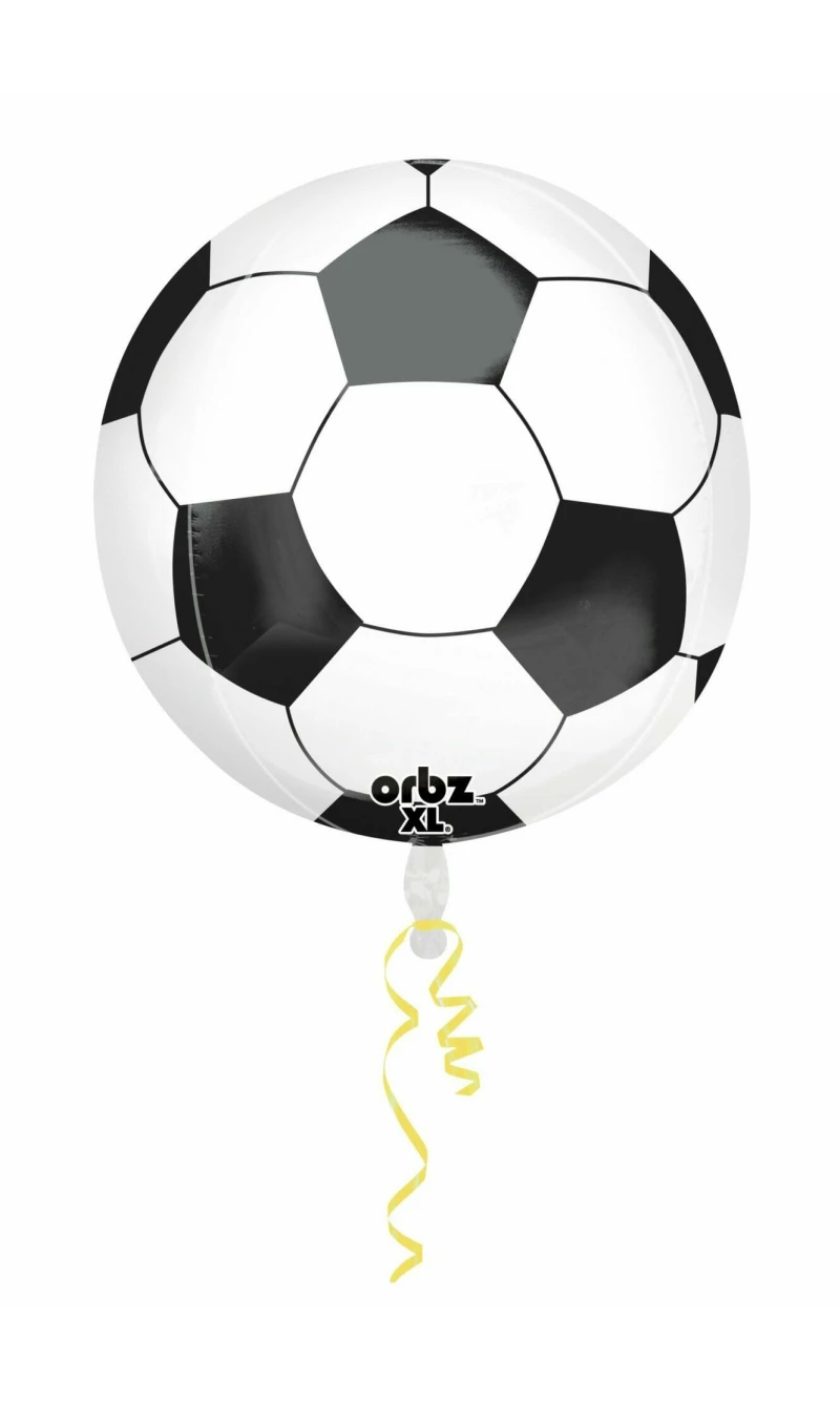 Football Orbz Round Foil Balloon 15" x 16" (38cm x 40cm)