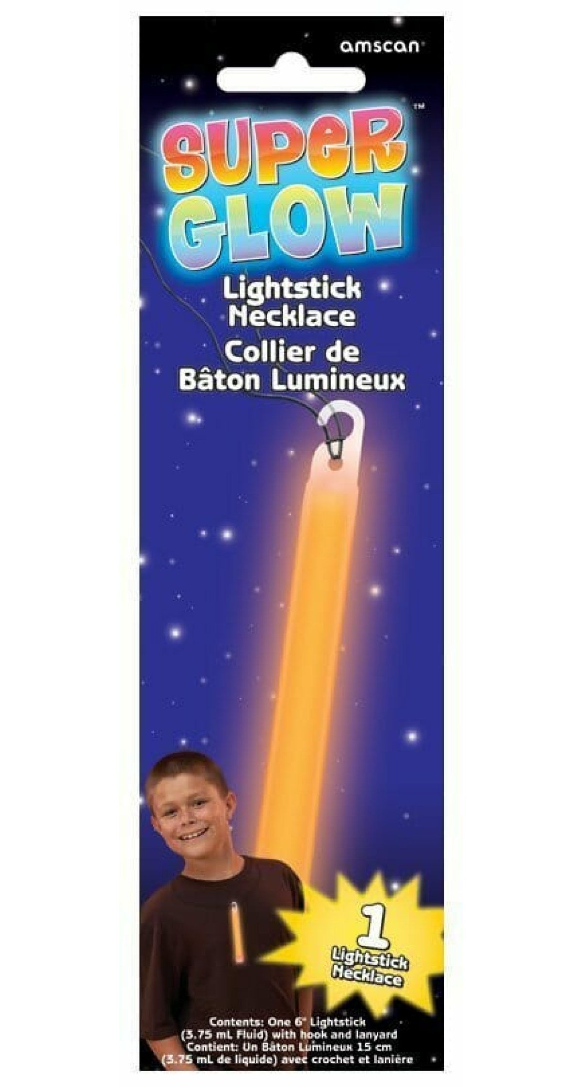 Super Glow Stick Orange Lightstick Necklaces with 81cm Lanyards