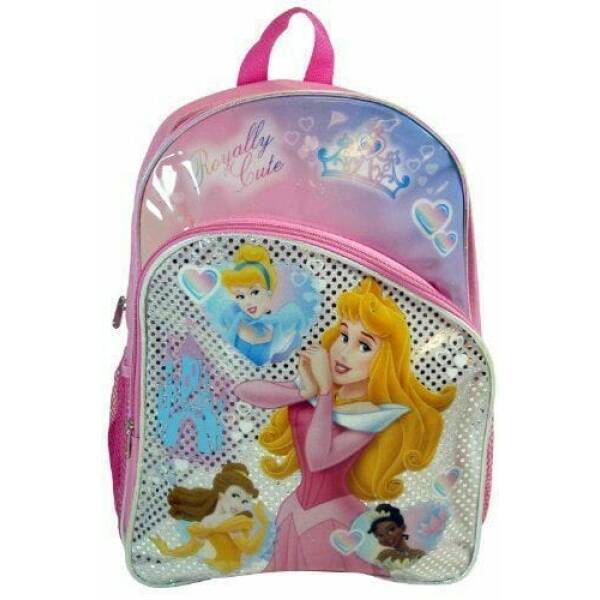 Princess Assorted Pink "Royally Cute" School Backpack - 39x29cm