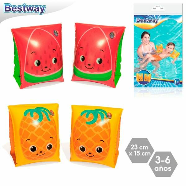 Bestway Assorted Fruit Design Inflatable Armband 23x15cm for Age 3-6 Years (Online Only)