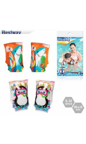 Bestway Inflatable Aquatic Life Armbands 30x15cm for Age 5-12 Years (Online Only)