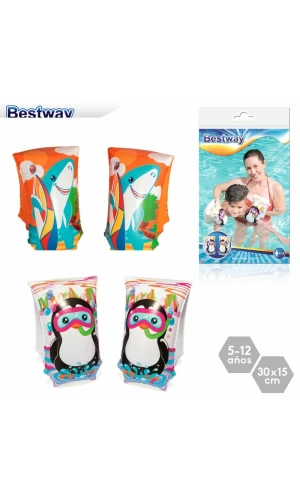 Bestway Inflatable Aquatic Life Armbands 30x15cm for Age 5-12 Years (Online Only)