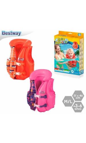 Bestway Pool & Beach Swimming Float Vest 51x46 cm (Online Only)