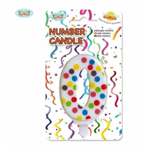 Confetti Candle No. 0 (6.5cm) - 1pk