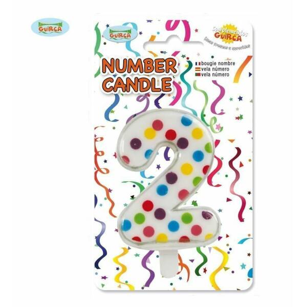 Confetti Candle No. 2 (6.5cm) - 1pk