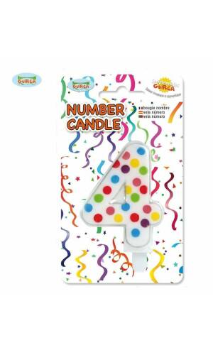 Confetti Candle No. 4 (6.5cm) - 1pk