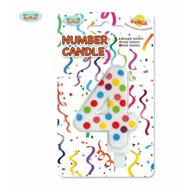 Confetti Candle No. 4 (6.5cm) - 1pk
