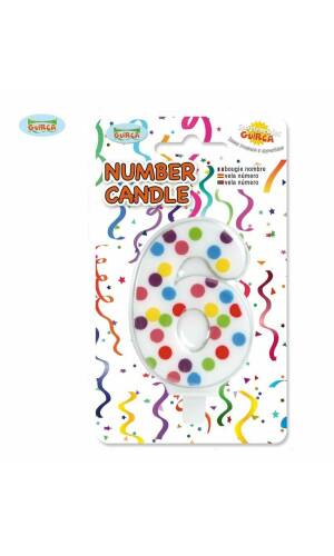 Confetti Candle No. 6 (6.5cm) - 1pk