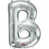 Silver Letter " B " Foil Balloon 16''