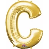 Gold Letter " C " Foil Balloon 16''