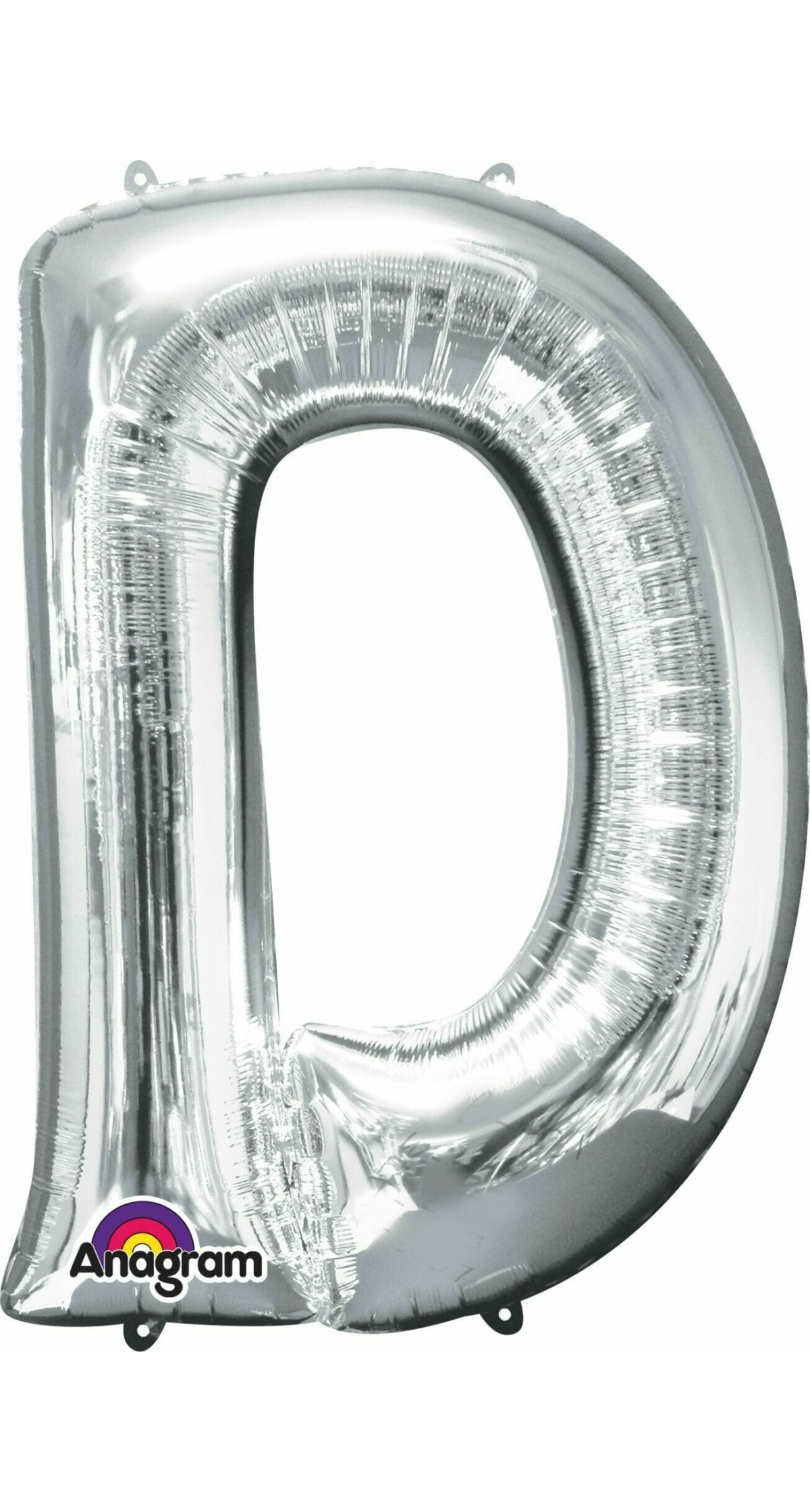 Silver Letter " D " Foil Balloon 34''