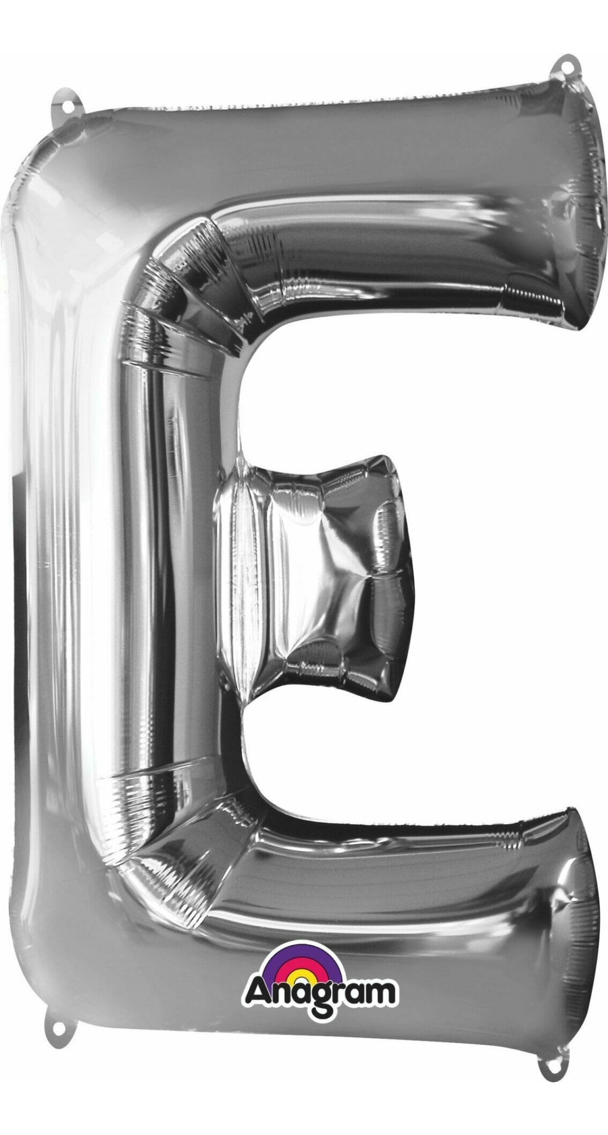 Silver Letter " E " Foil Balloon 34''