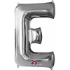 Silver Letter " E " Foil Balloon 16''