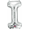 Silver Letter " I " Foil Balloon 34''