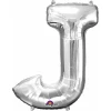 Silver Letter " J " Foil Balloon 34''