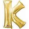 Gold Letter " K " Foil Balloon 34''