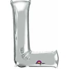 Silver Letter " L " Foil Balloon 34''