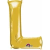 Gold Letter " L " Foil Balloon 34''