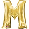 Gold Letter " M " Foil Balloon 34''