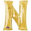 Gold Letter " N " Foil Balloon 34''