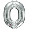 Silver Letter " O " Foil Balloon 16''
