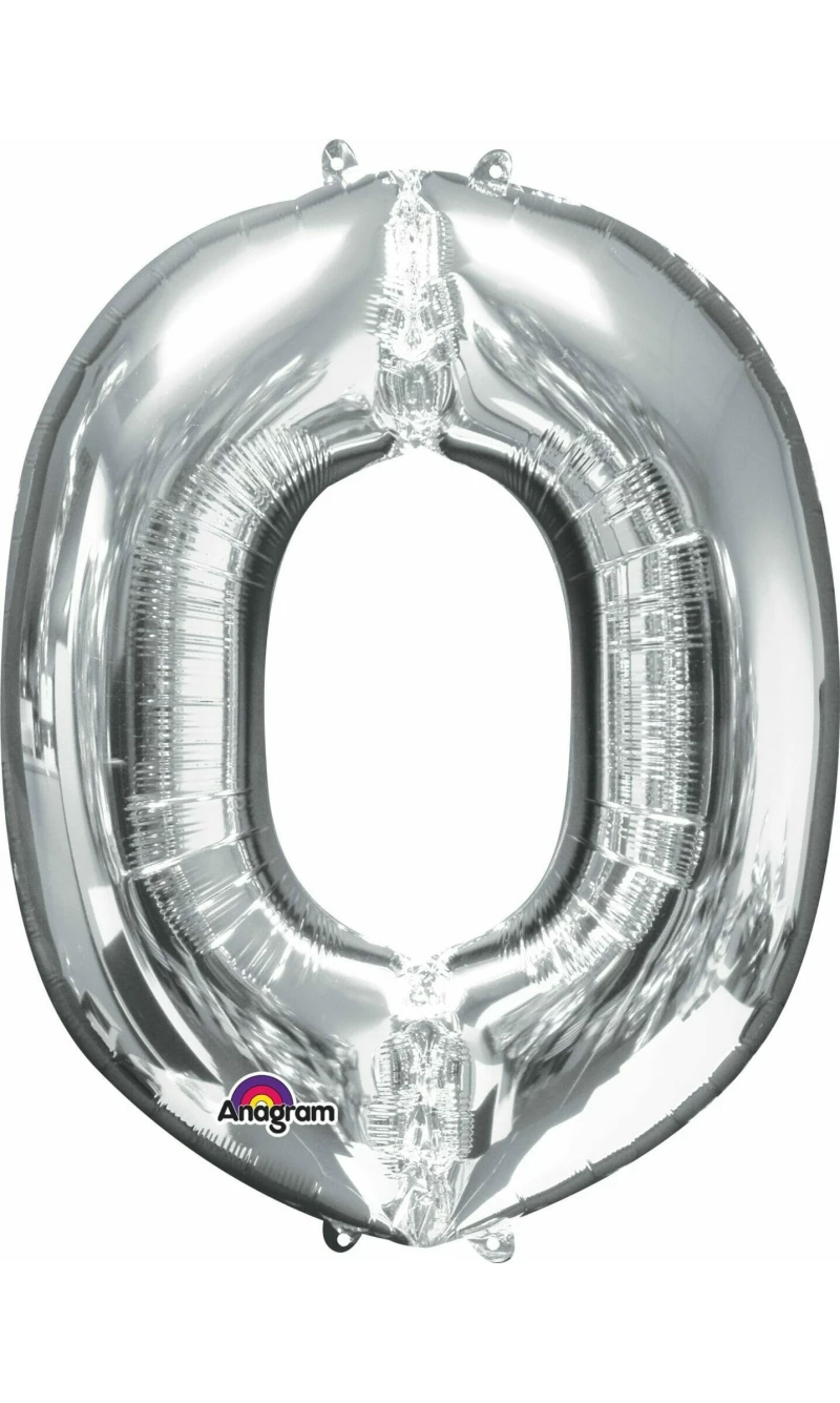 Silver Letter " O " Foil Balloon 16''